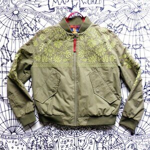 FREEDOMDAY || Floral Embroidered Bomber Jacket